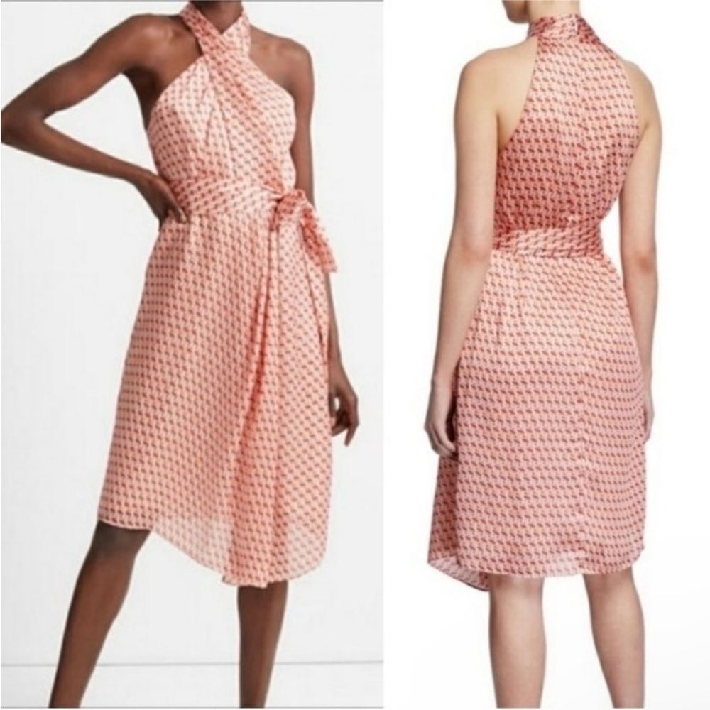 CLUB MONACO | Bizbee Halter Belted Floral Midi Dress Women’s Size 2